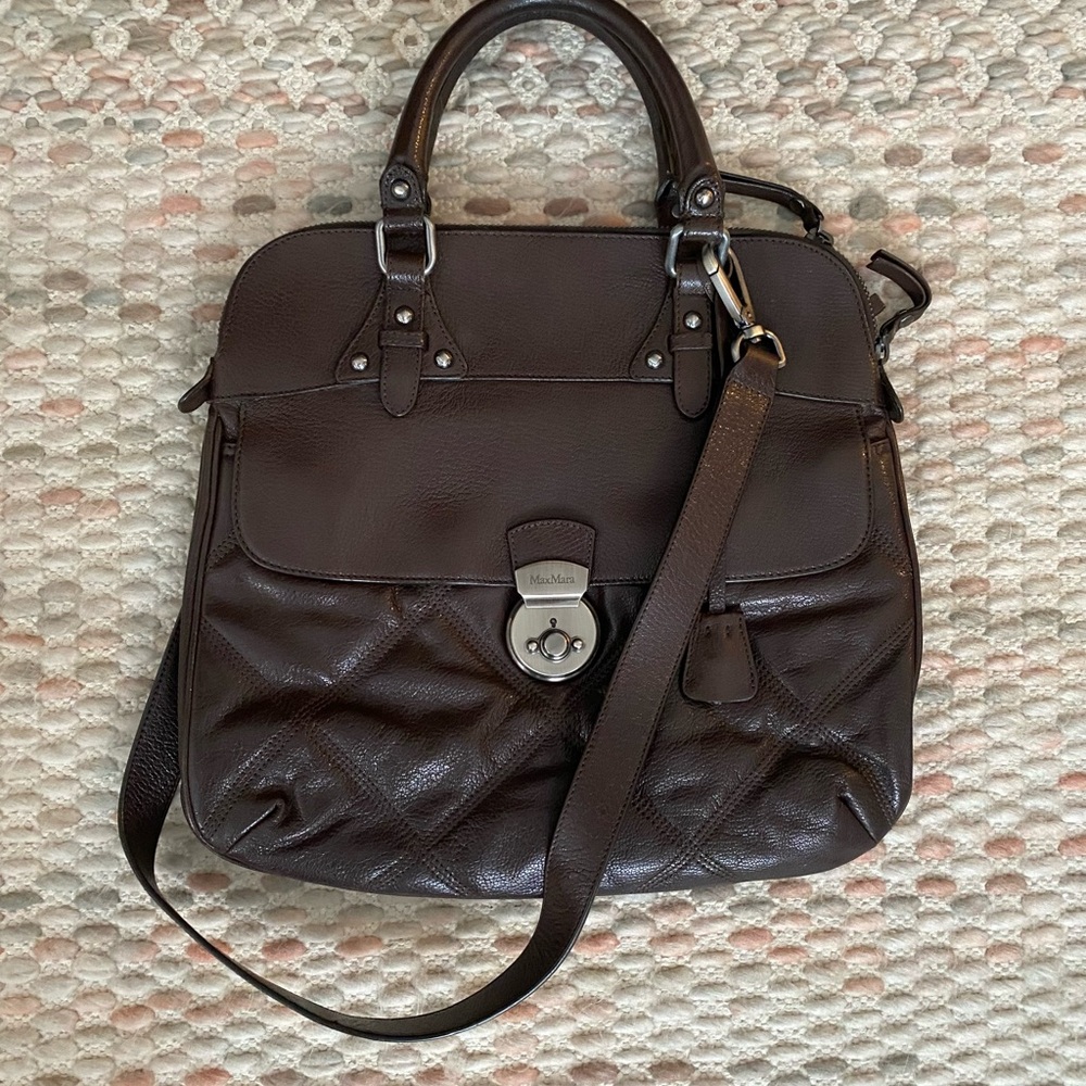 Max Mara Quilted Leather Tote Bag